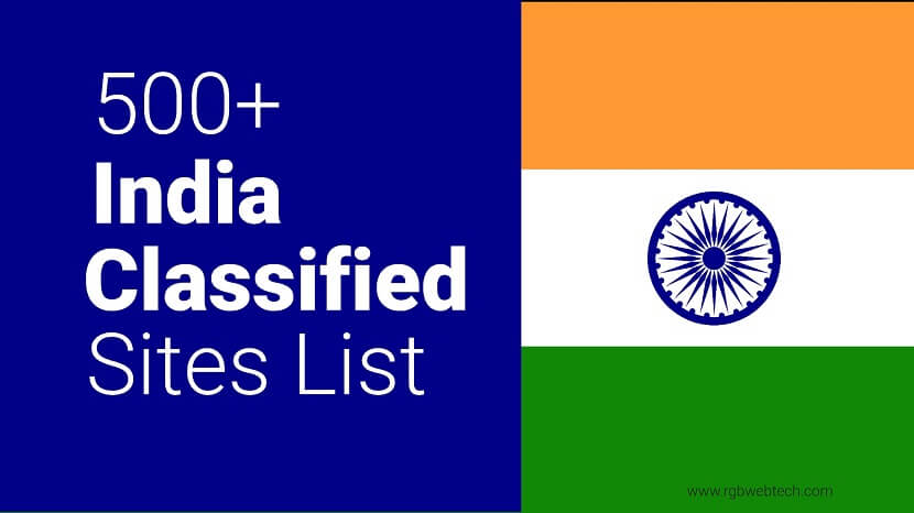 500+ India Classified Sites List 2023