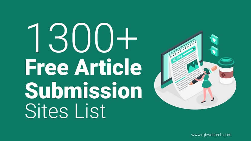 1300+ FREE Article Submission Sites List 2023