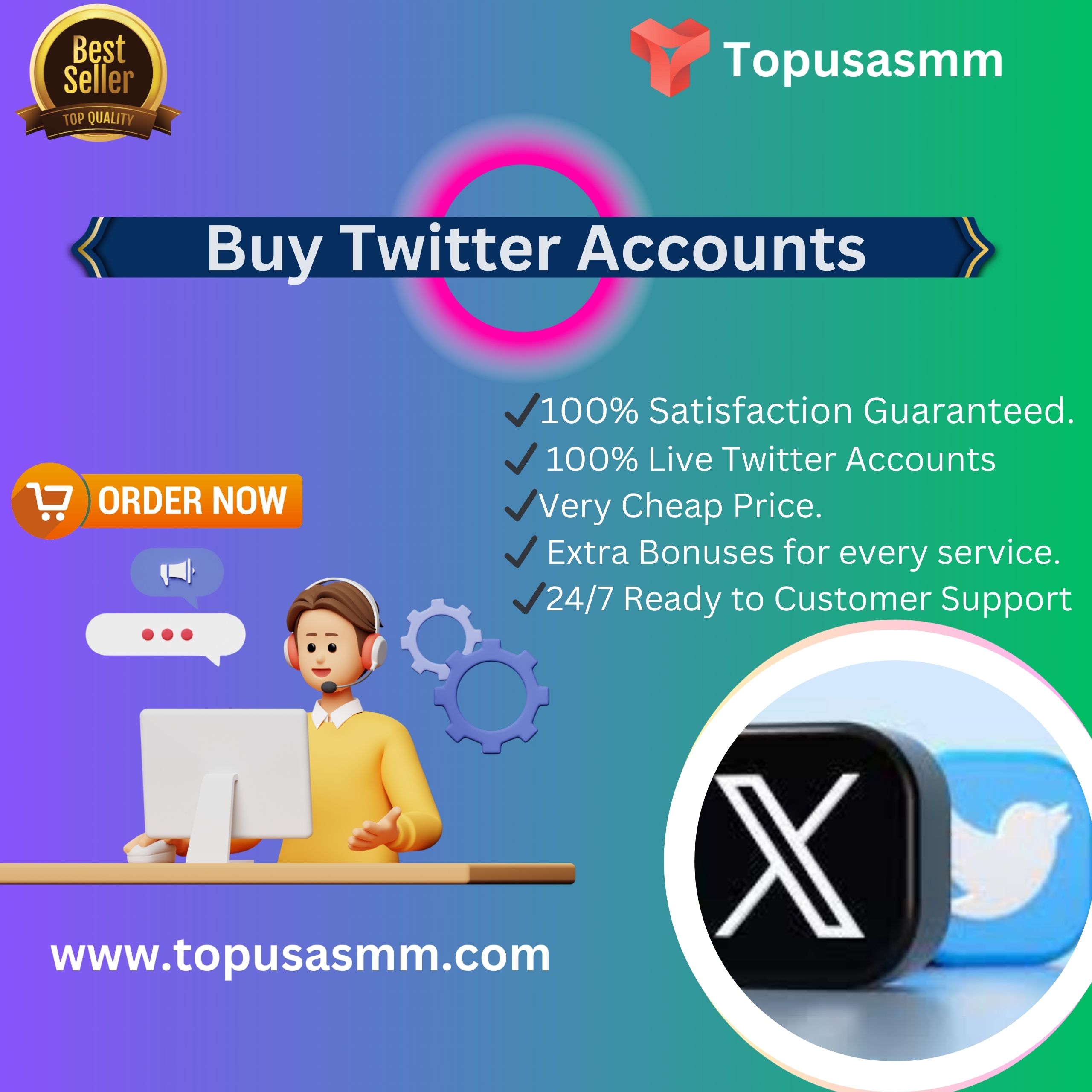 Buy Twitter Accounts - 100% Active Twitter Accounts