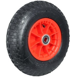 Buy 400mm Plastic Centred Pneumatic Wheel | 25mm Axle Diameter (PN1627-M25BB) Online