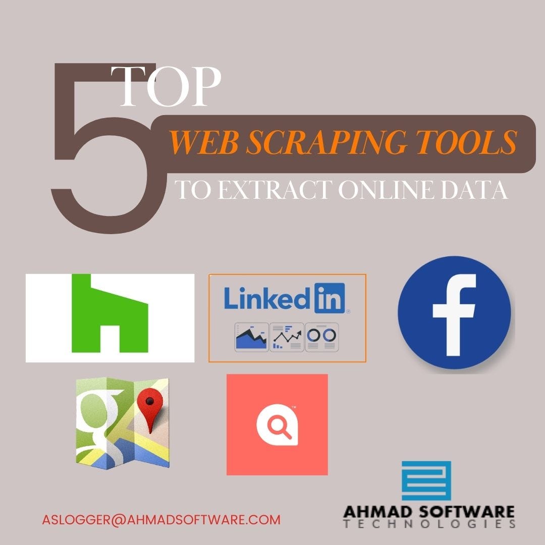 Top Five Web Scraping Tools In 2023 To Extract Online Data | by Max William | Medium