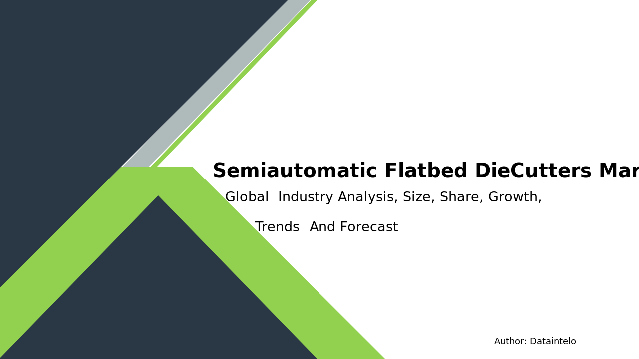 Request For Sample of Semi-automatic Flatbed Die-Cutters Market Research Report 2032