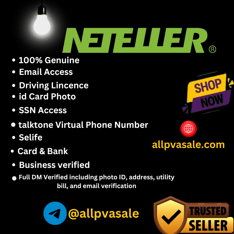 Buy Verified Neteller Account - All PVA Sale