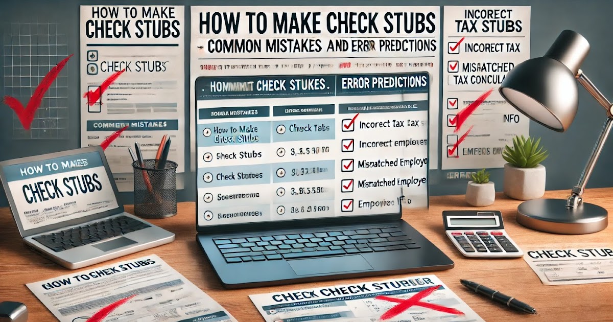 How To Make Check Stubs Common Mistakes And Error Predictions